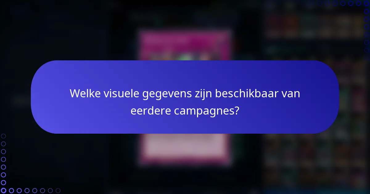 Welke visuele gegevens zijn beschikbaar van eerdere campagnes?